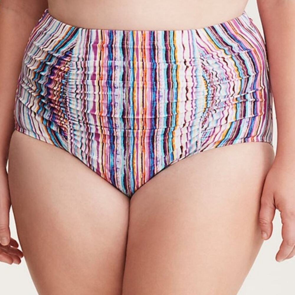 Torrid Mimosa Striped Swimsuit Bottoms 12